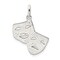 Sterling Silver Comedy & Tragedy Charm Drama Jewelry 21mm x 18mm